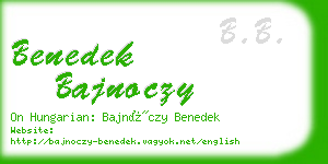 benedek bajnoczy business card